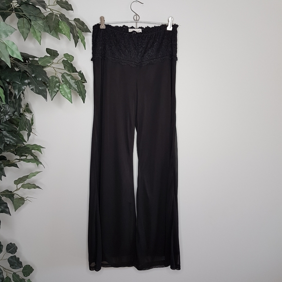 🌏 JESSICA • Vintage Sheer Pants with Lining • Sz Medium - Picture 3 of 13